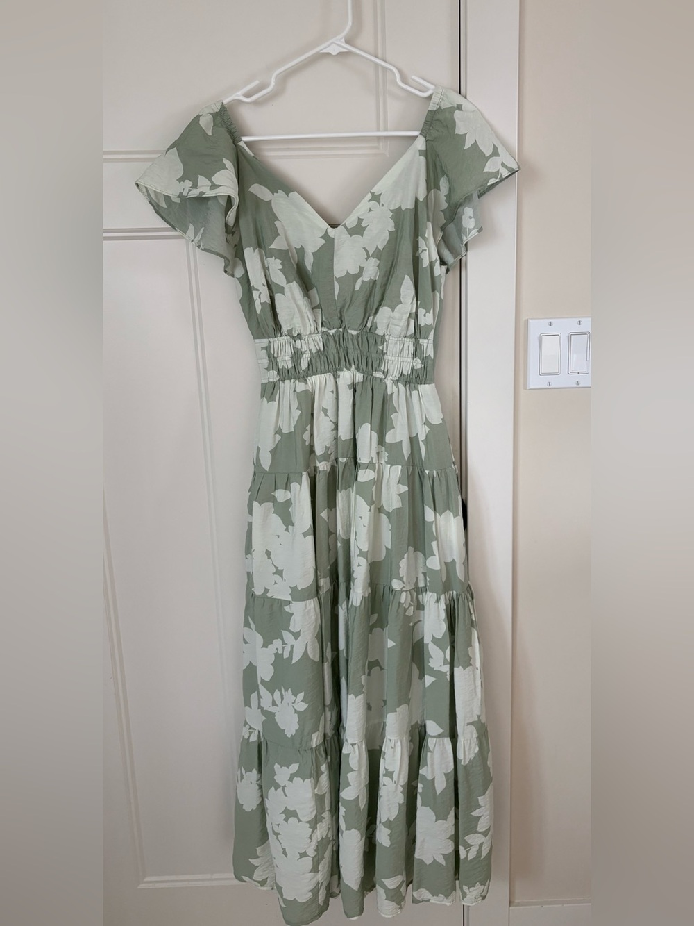 Sage Green Floral Dress